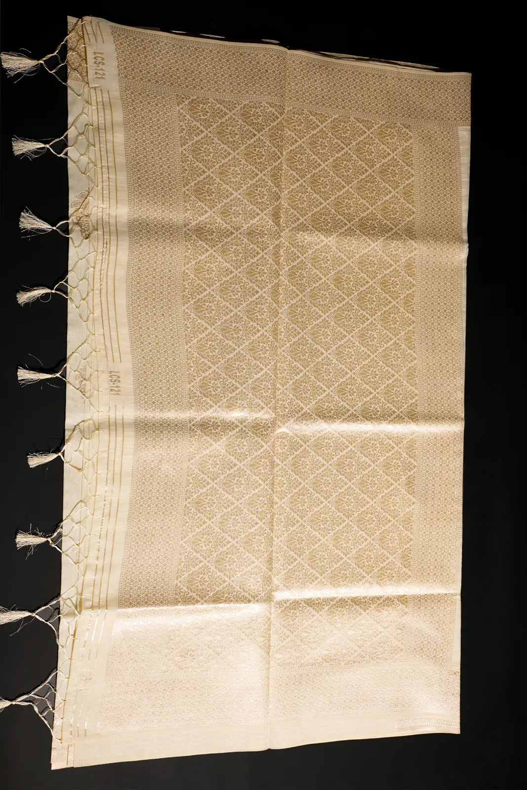 ivory banarasi cotton