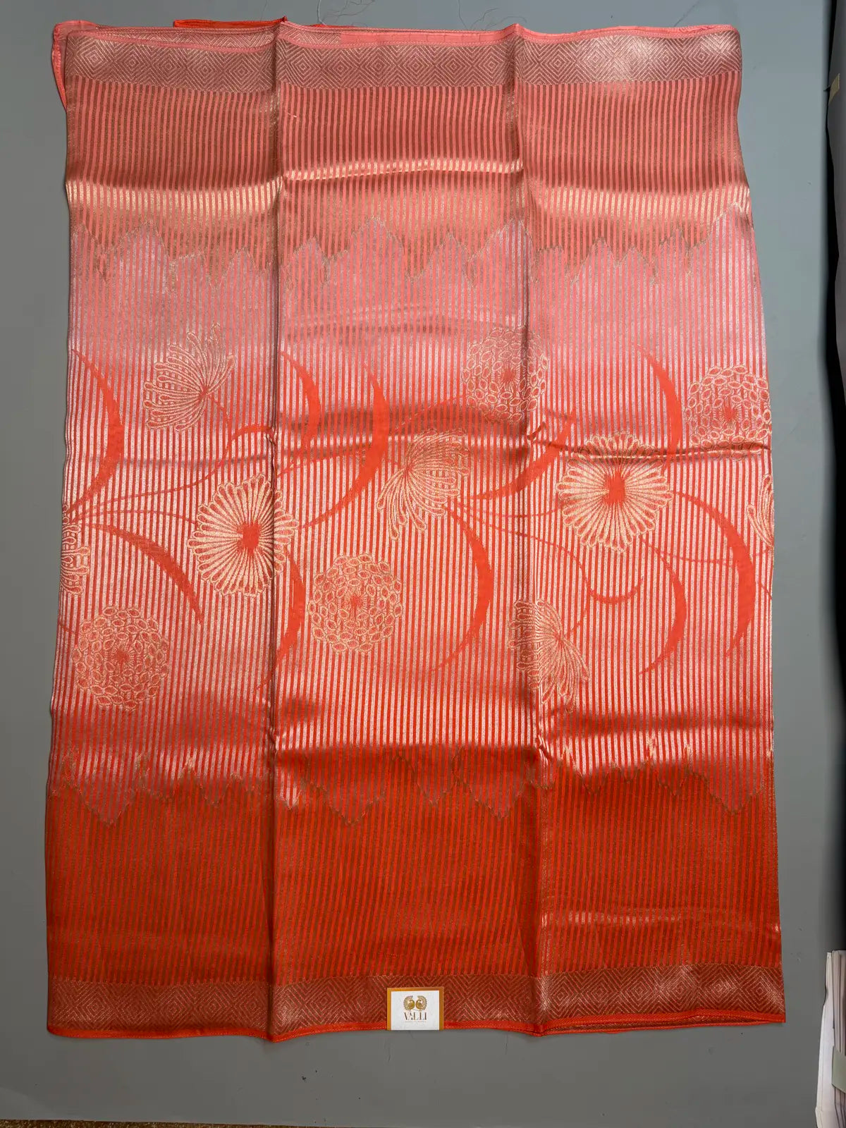 Banarasi Crepe Silk Saree in Sunset Ombré
