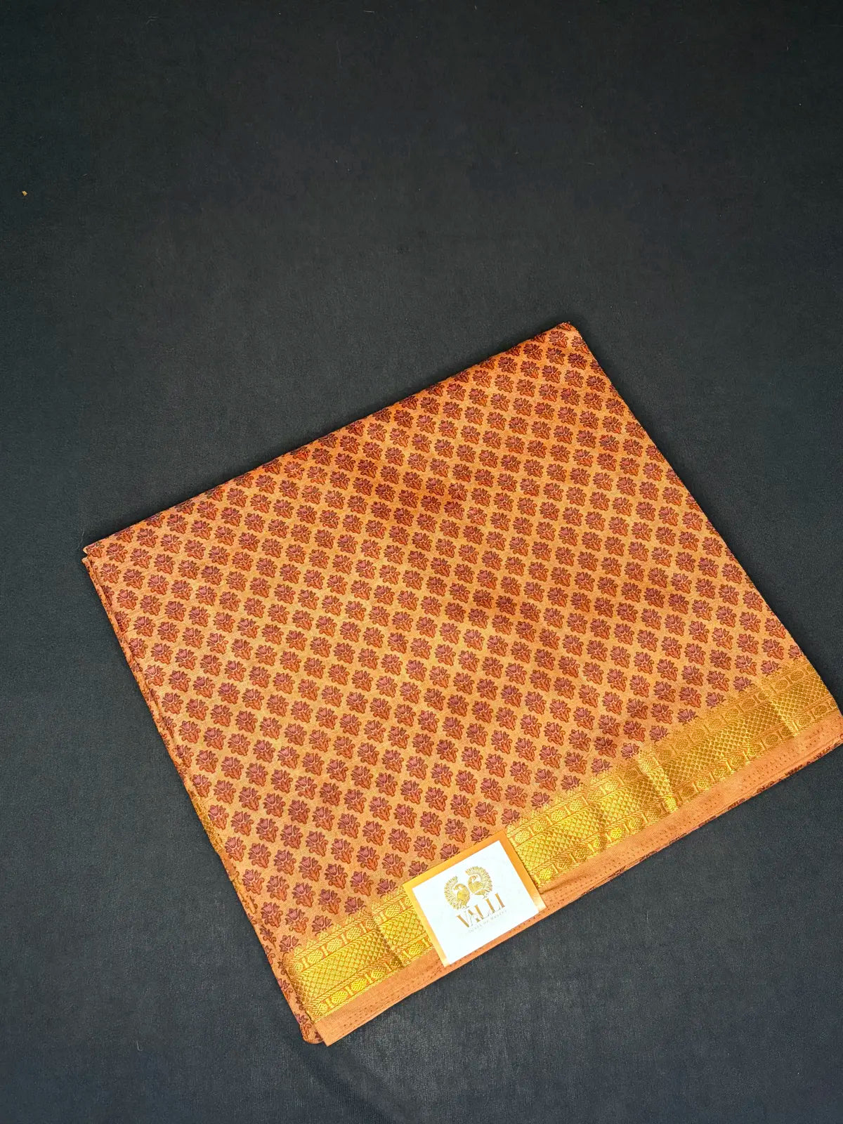 Dupion silk orange