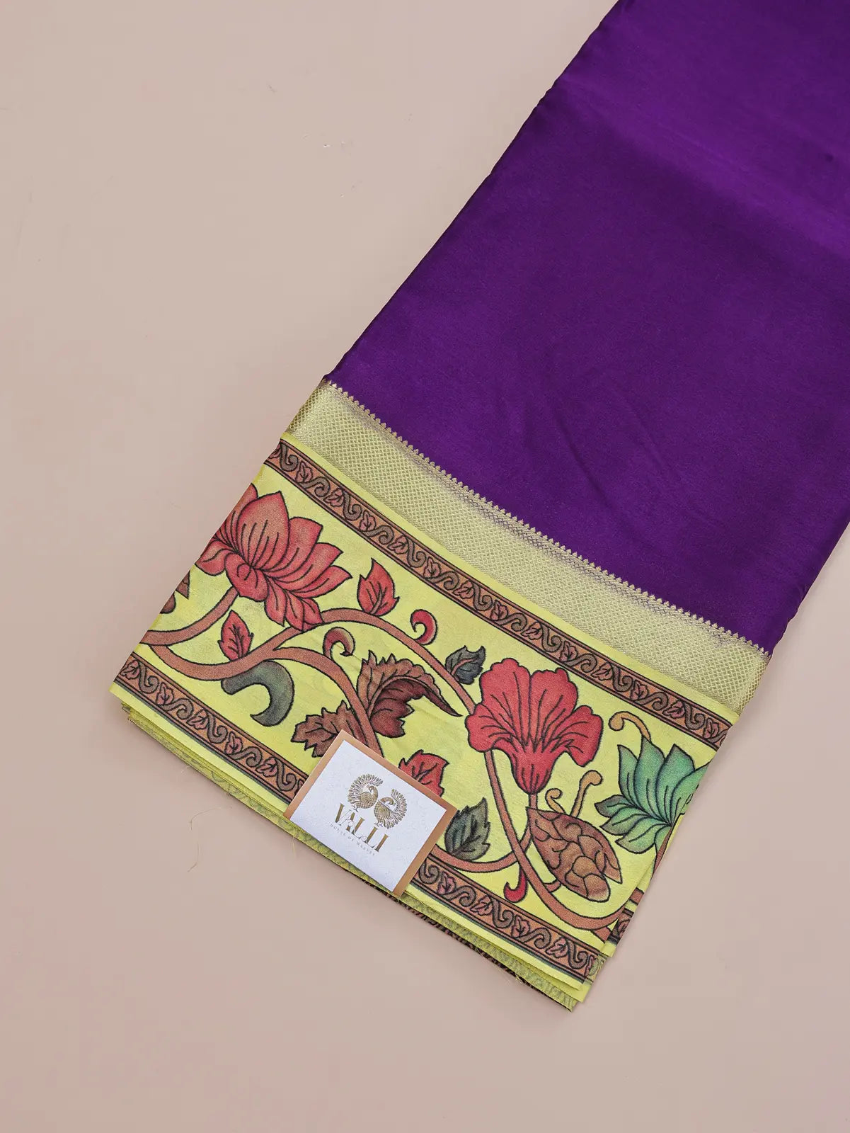 Kalamkari Crepe – Purple