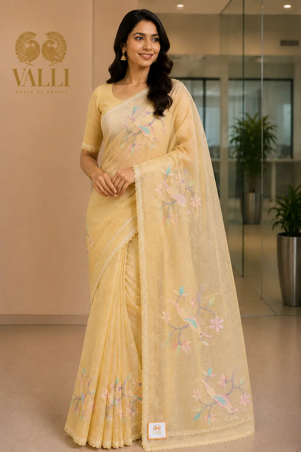 Golden – Tissue Organza Saree