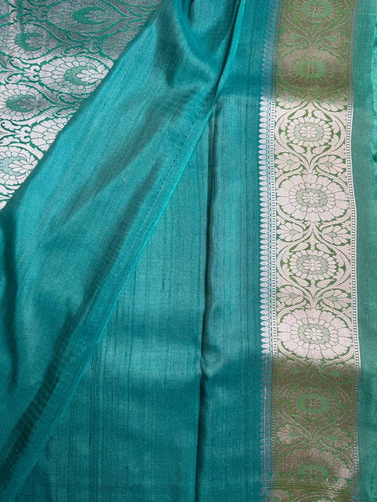 Pure Tussar Banarasi Georgette Saree with Pure Zari