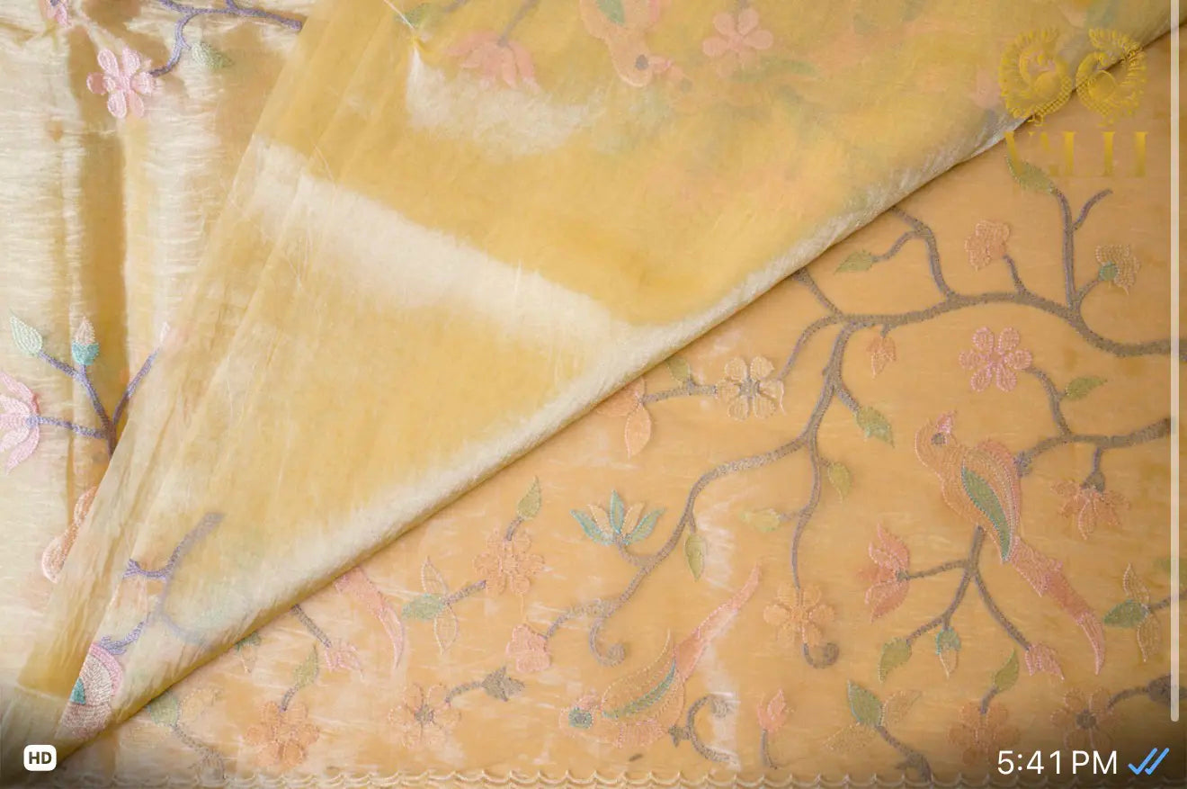 Golden – Tissue Organza Saree