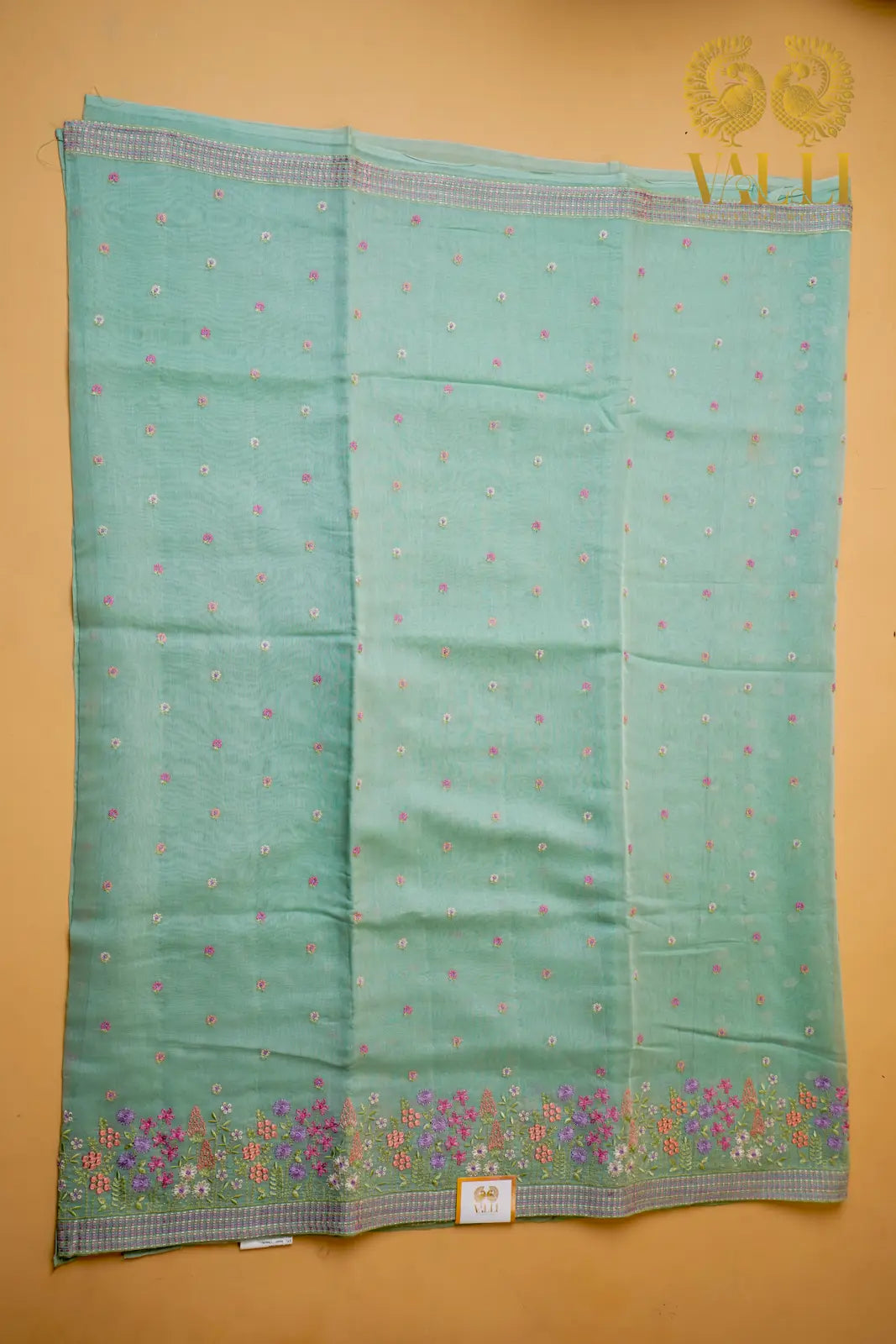 Pure Mul Cotton Saree with Handwork Embroidery