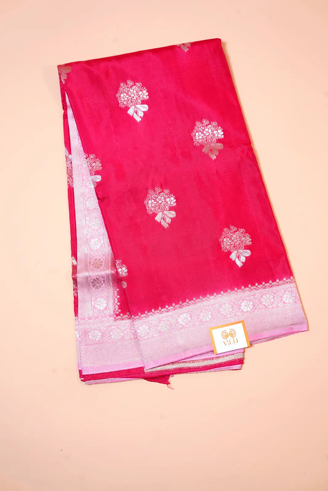 Rose mint Banarasi silk saree