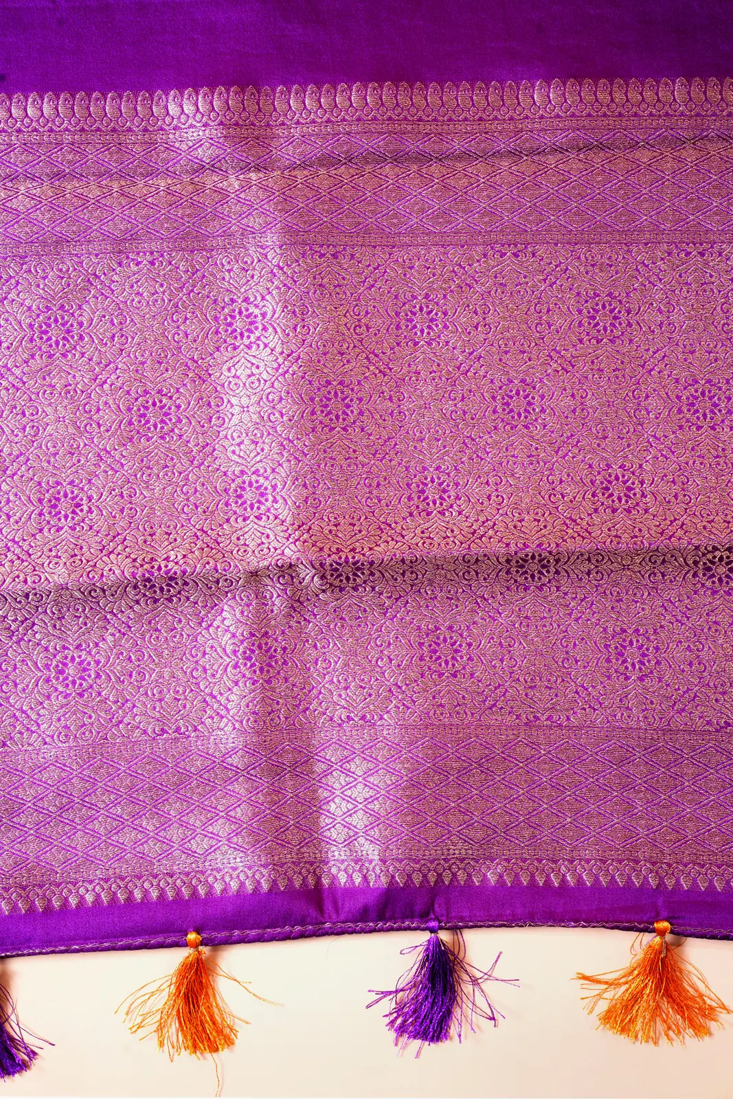 Soft silk peacock purple + mustard