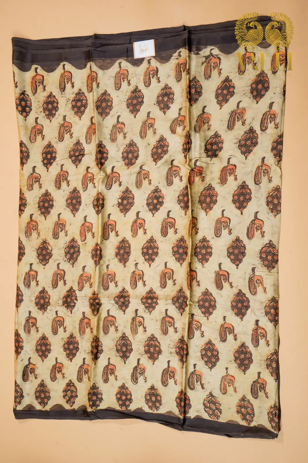Modal Silk Saree with Traditional Block Print