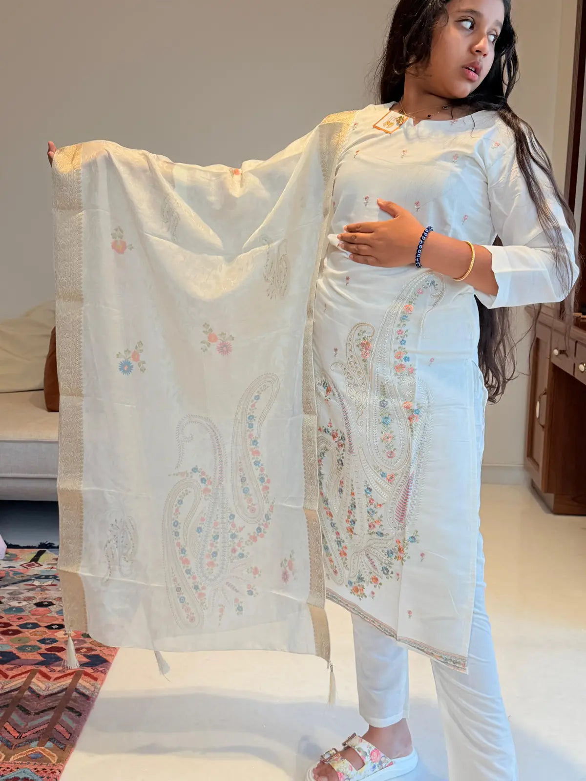 Ivory elegance Kashmiri
