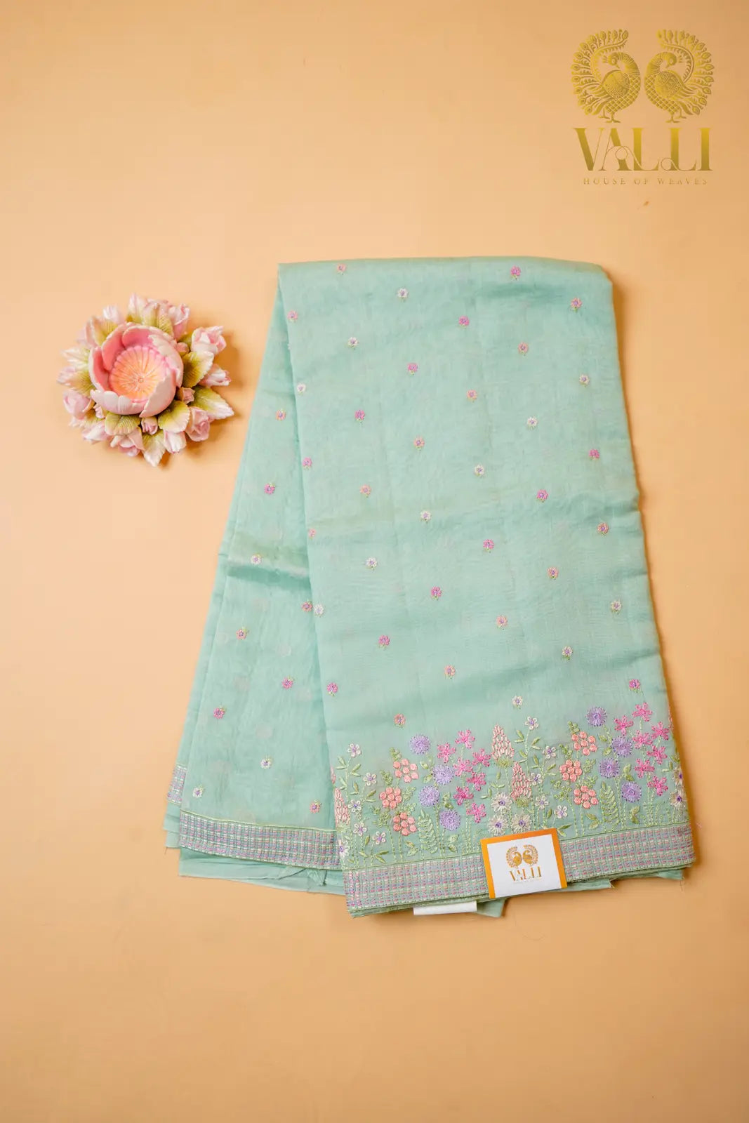Pure Mul Cotton Saree with Handwork Embroidery