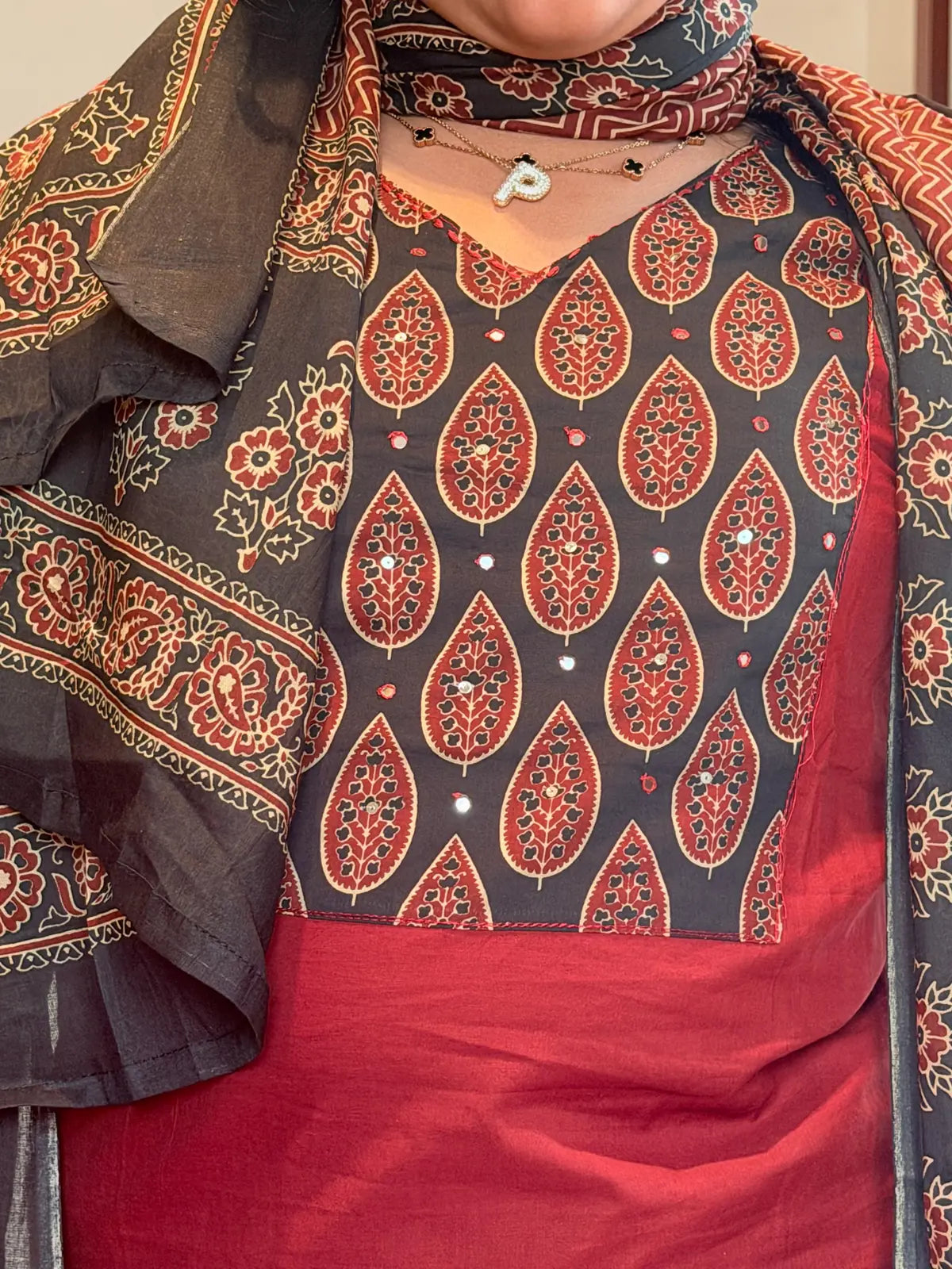 Maroon earthy salwar set