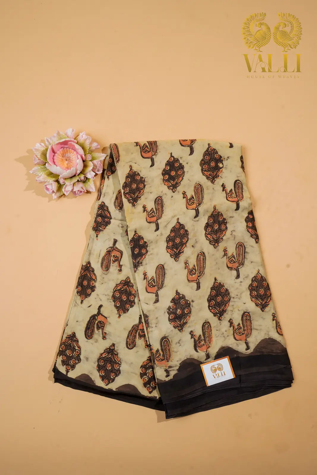 Modal Silk Saree with Traditional Block Print