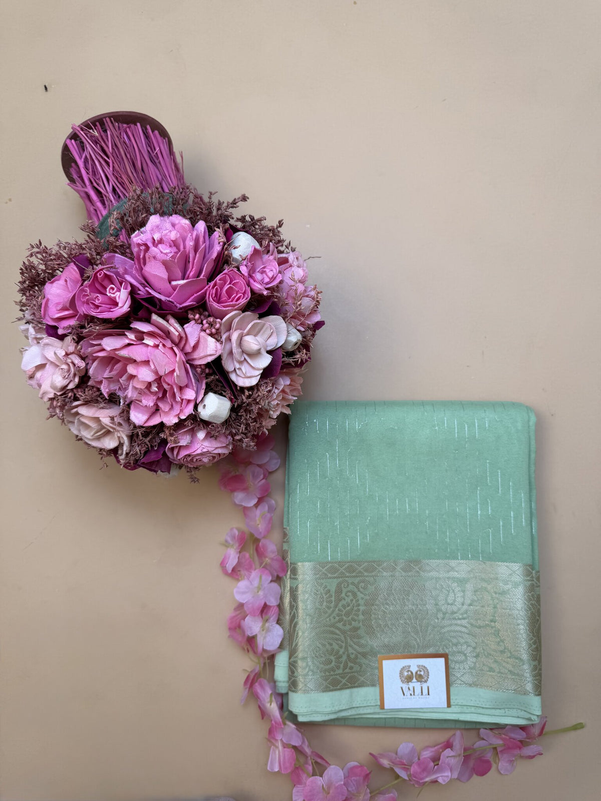 Pista Green Georgette Saree