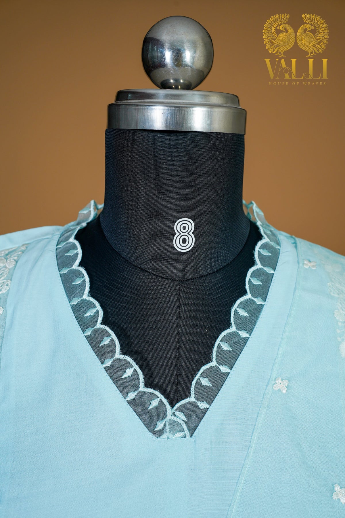 Light Blue Salwar Set with Embroidered Buti Motifs