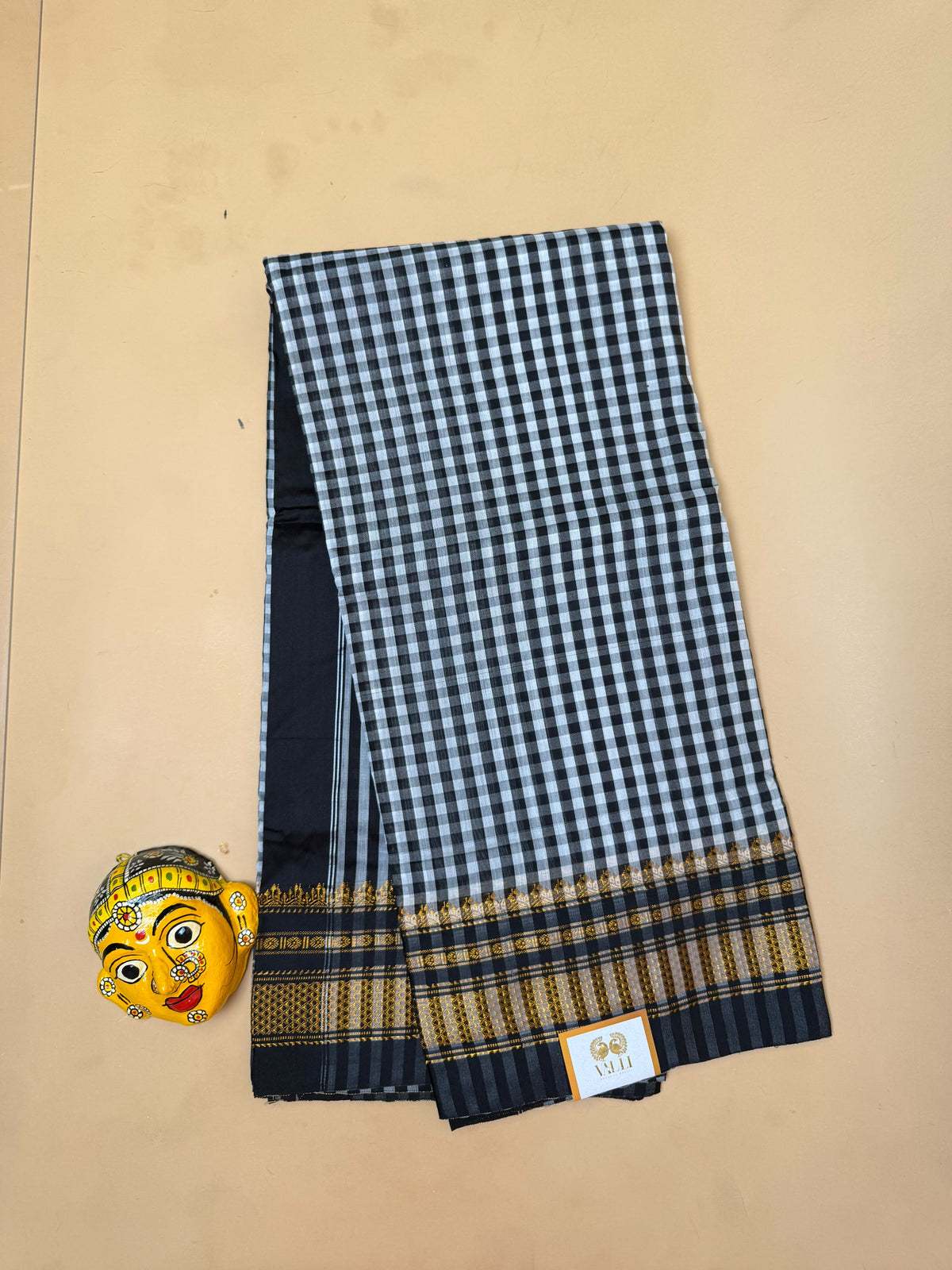 Black Ilkal Saree – Tum Tum Checks