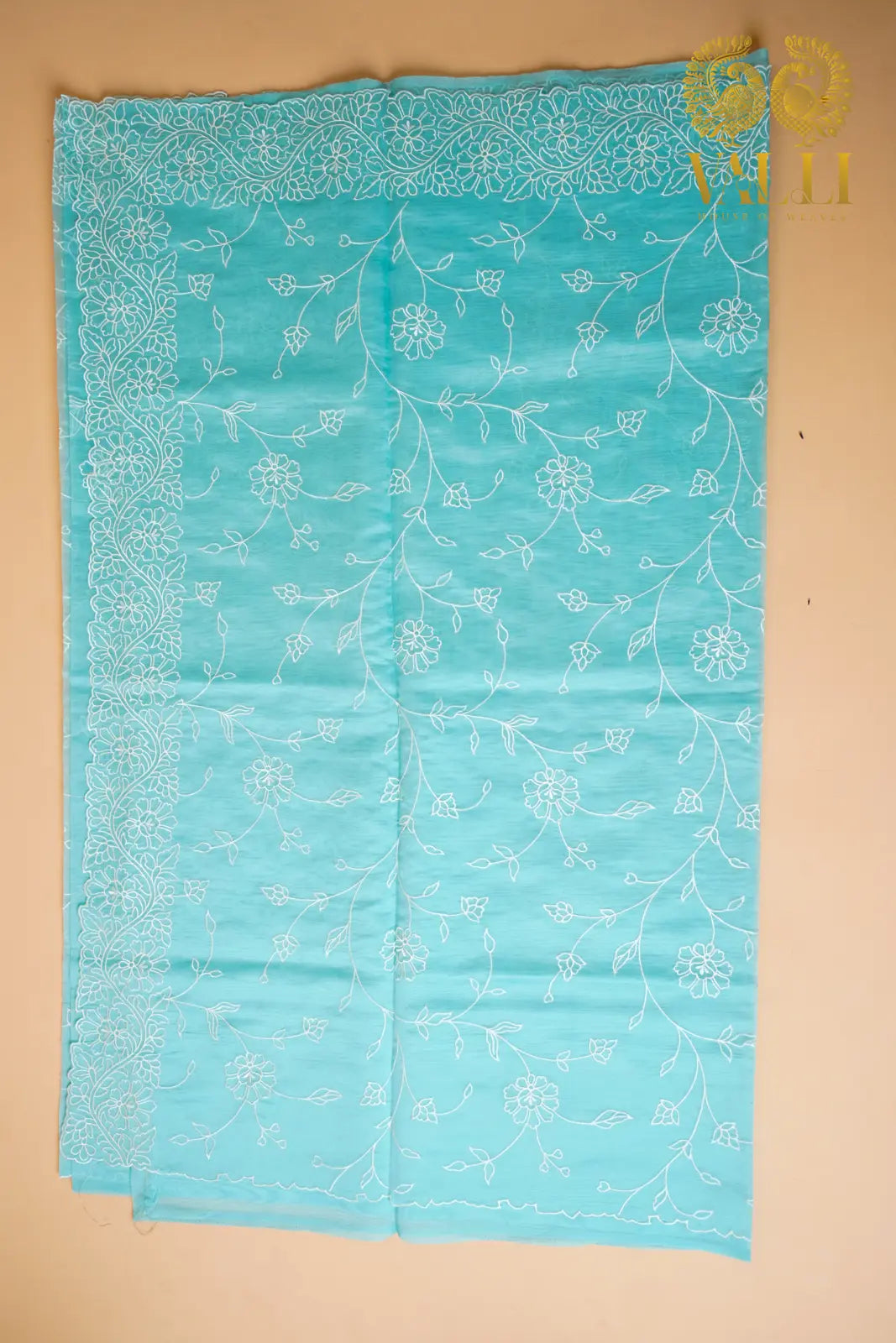 Rama Blue Organza Saree