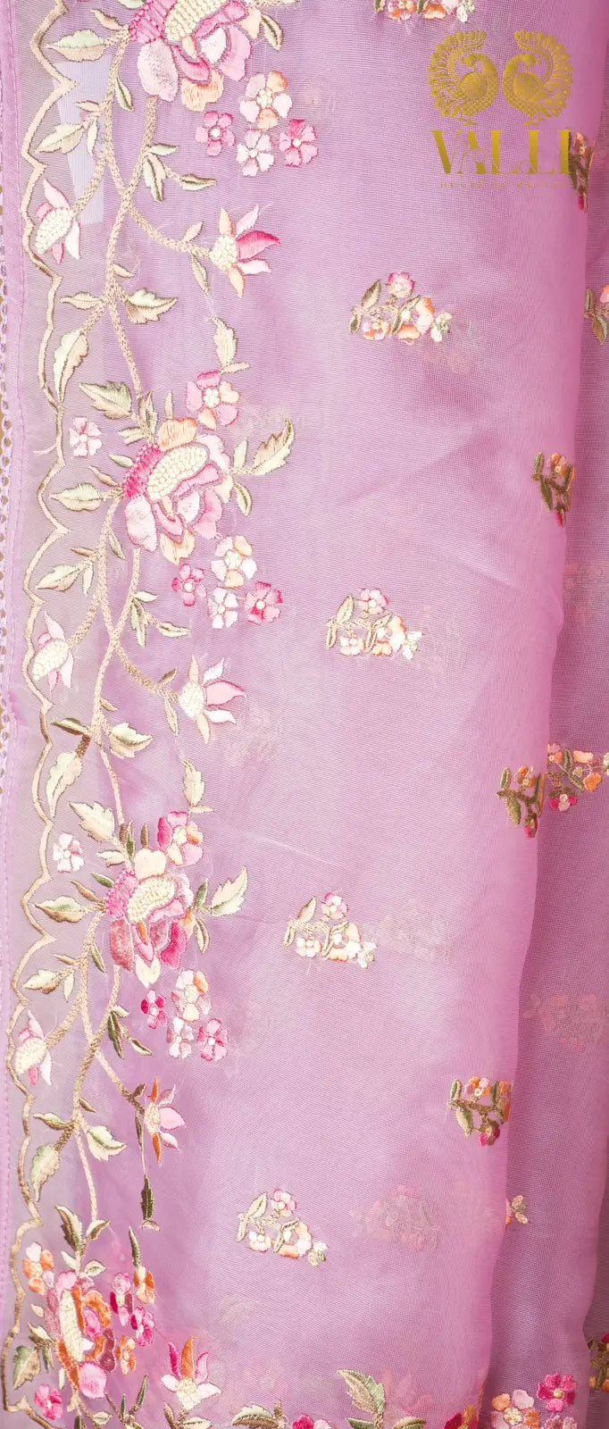 Rosey Organza Embroidered Saree