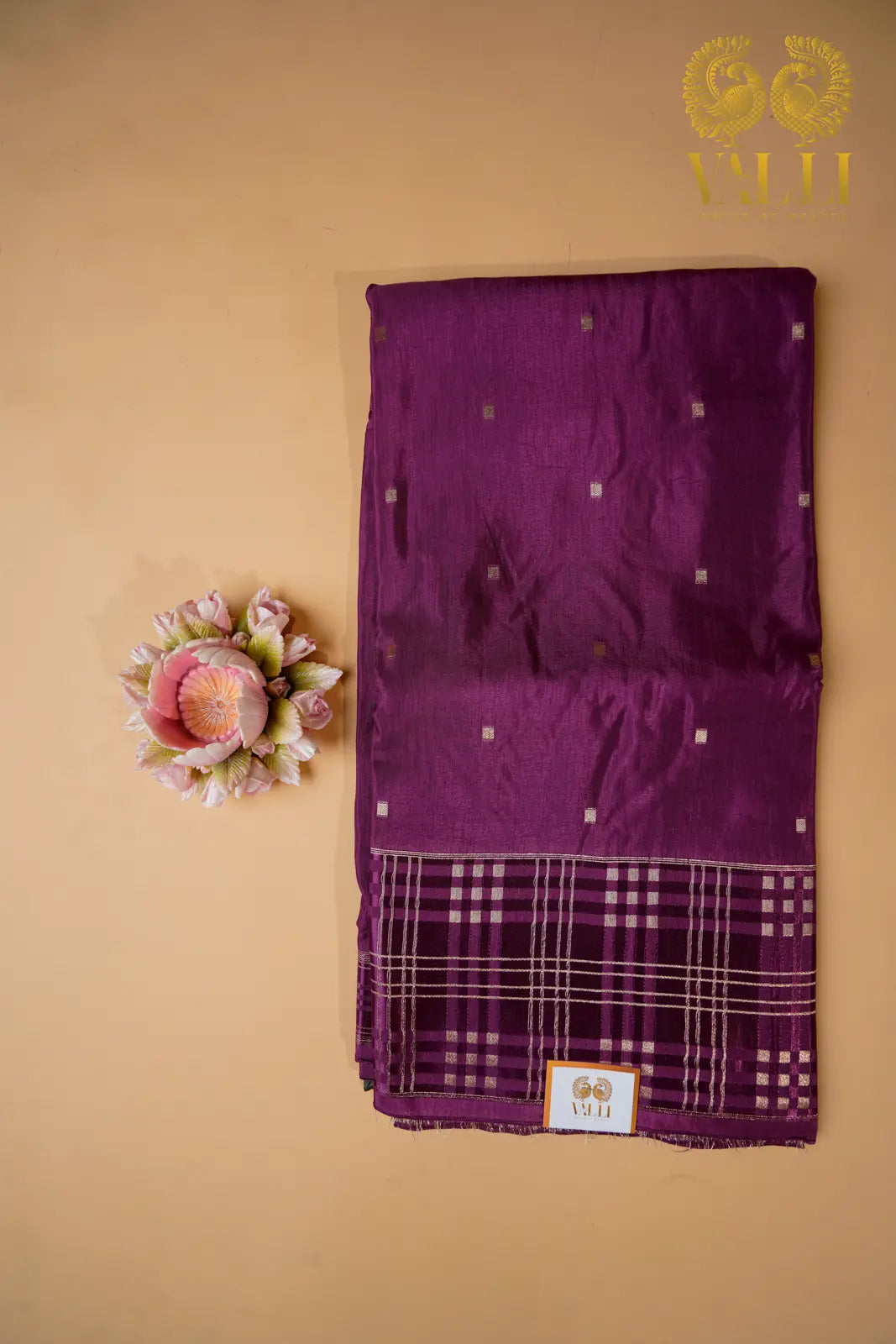 Dual Tone Silk Saree – Royal Magenta with Olive Green Contrast