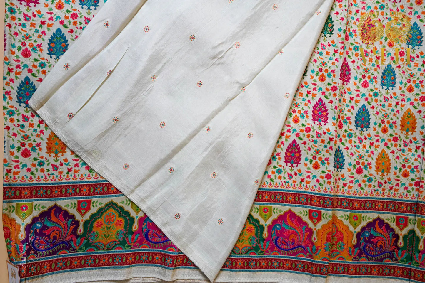 Pashmina Silk Saree with Kani Weave Butti Blouse