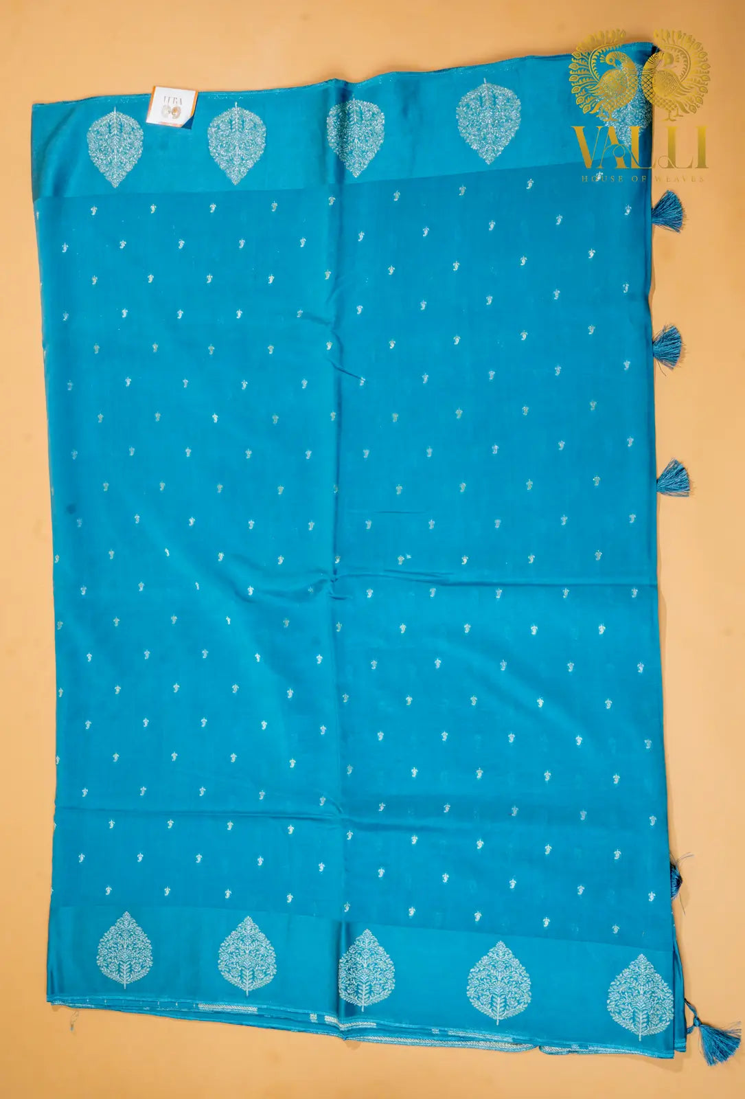Mungs Silk Saree Turquoise Blue Elegance