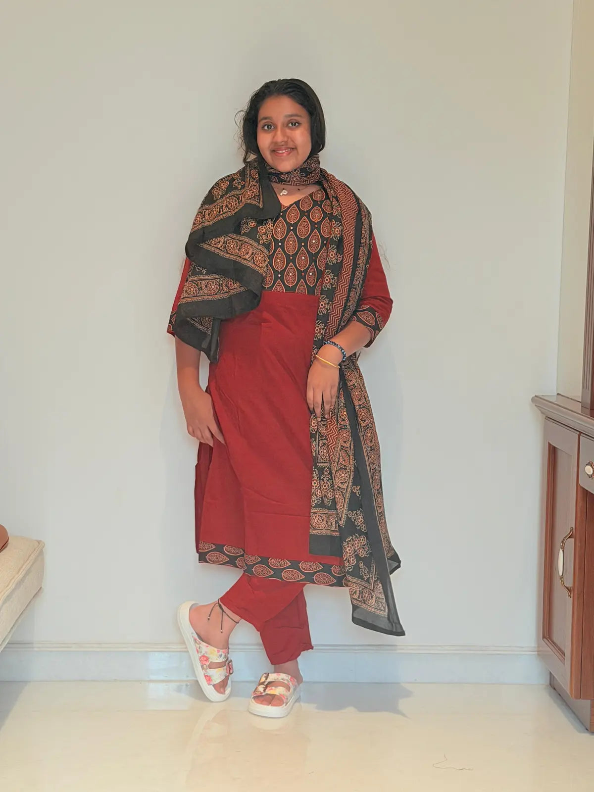 Maroon earthy salwar set