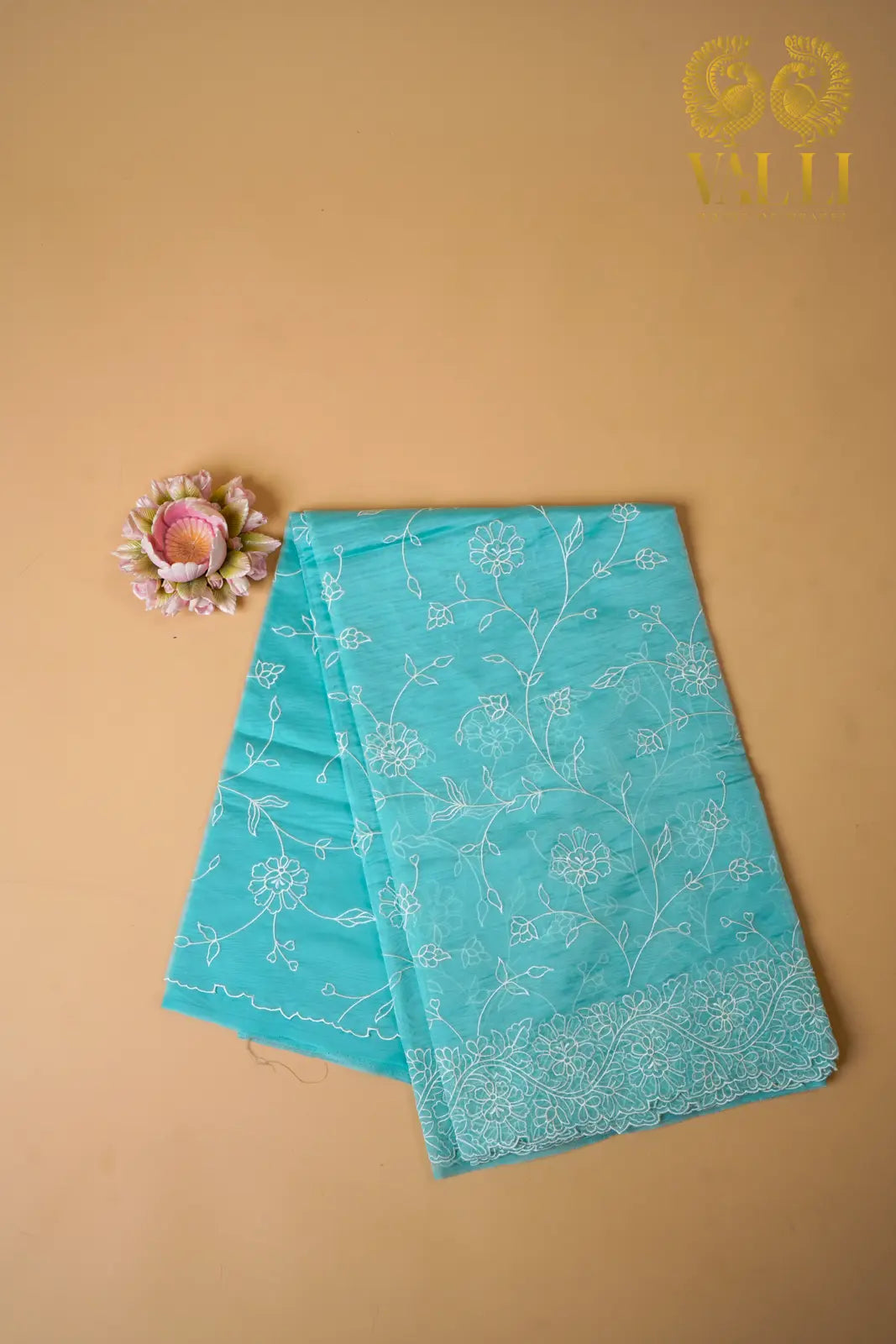 Rama Blue Organza Saree