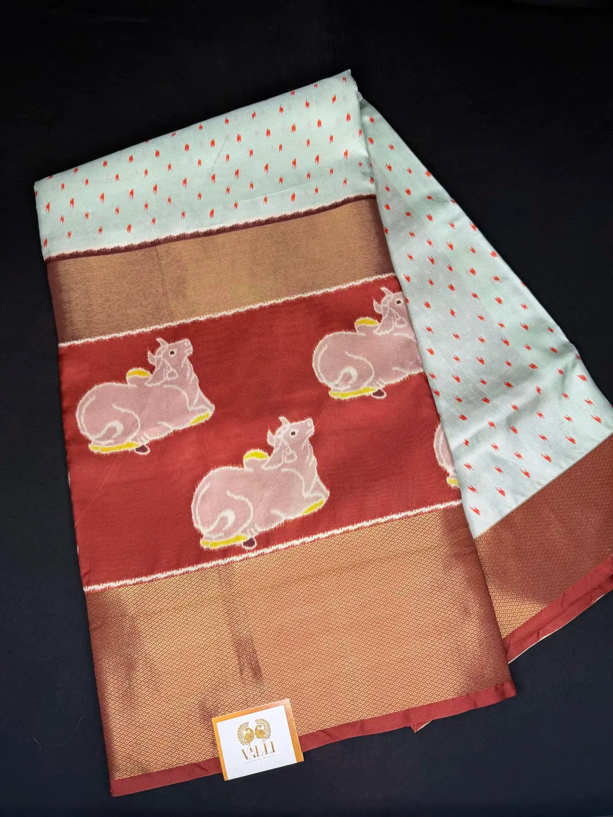 Semi Ikkat silk saree pichwai