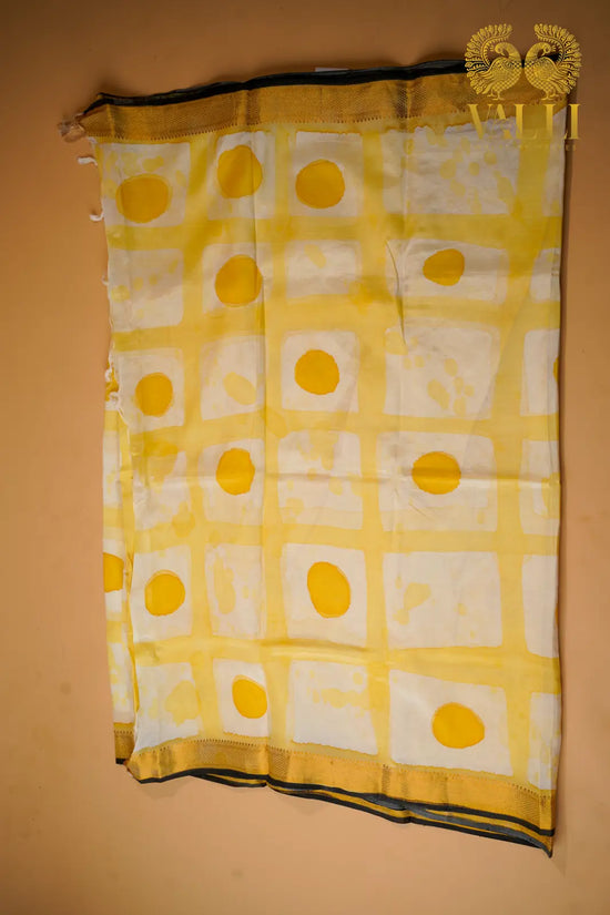 Sunshine Yellow Handloom Saree with Zari Border