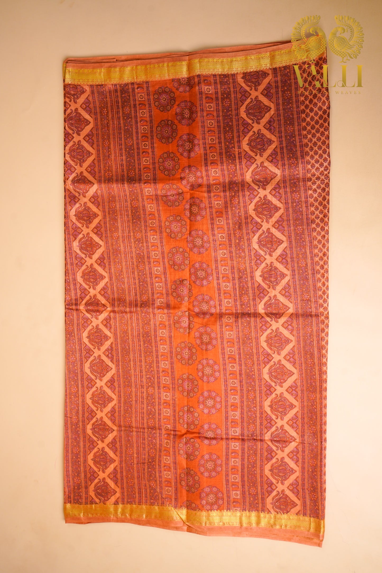 Dupion silk orange