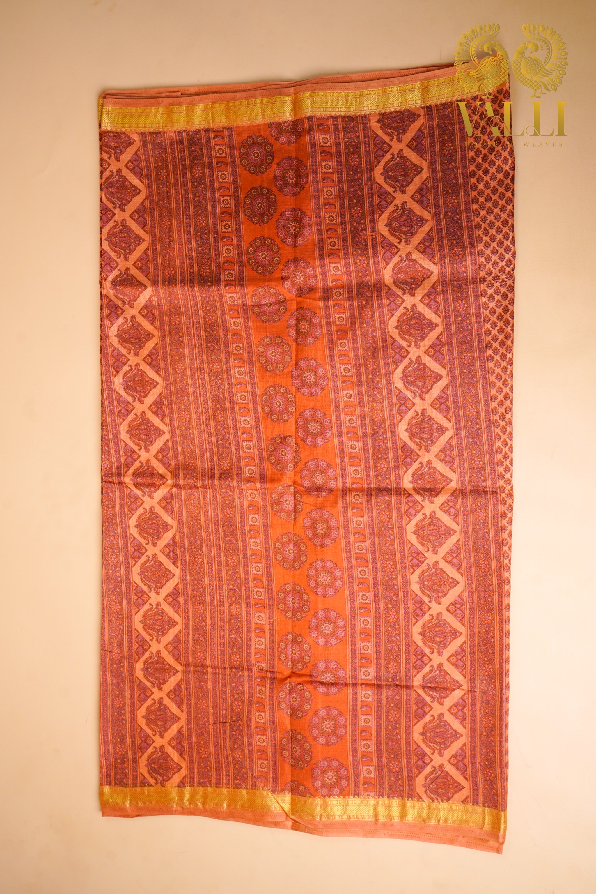 Dupion silk orange