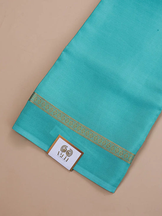 Pure Mysore Crepe Silk Saree with Zari Striped Pallu
