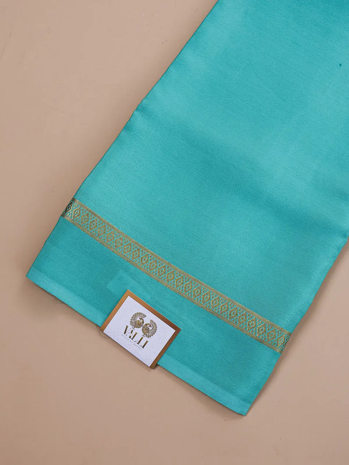 Pure Mysore Crepe Silk Saree with Zari Striped Pallu