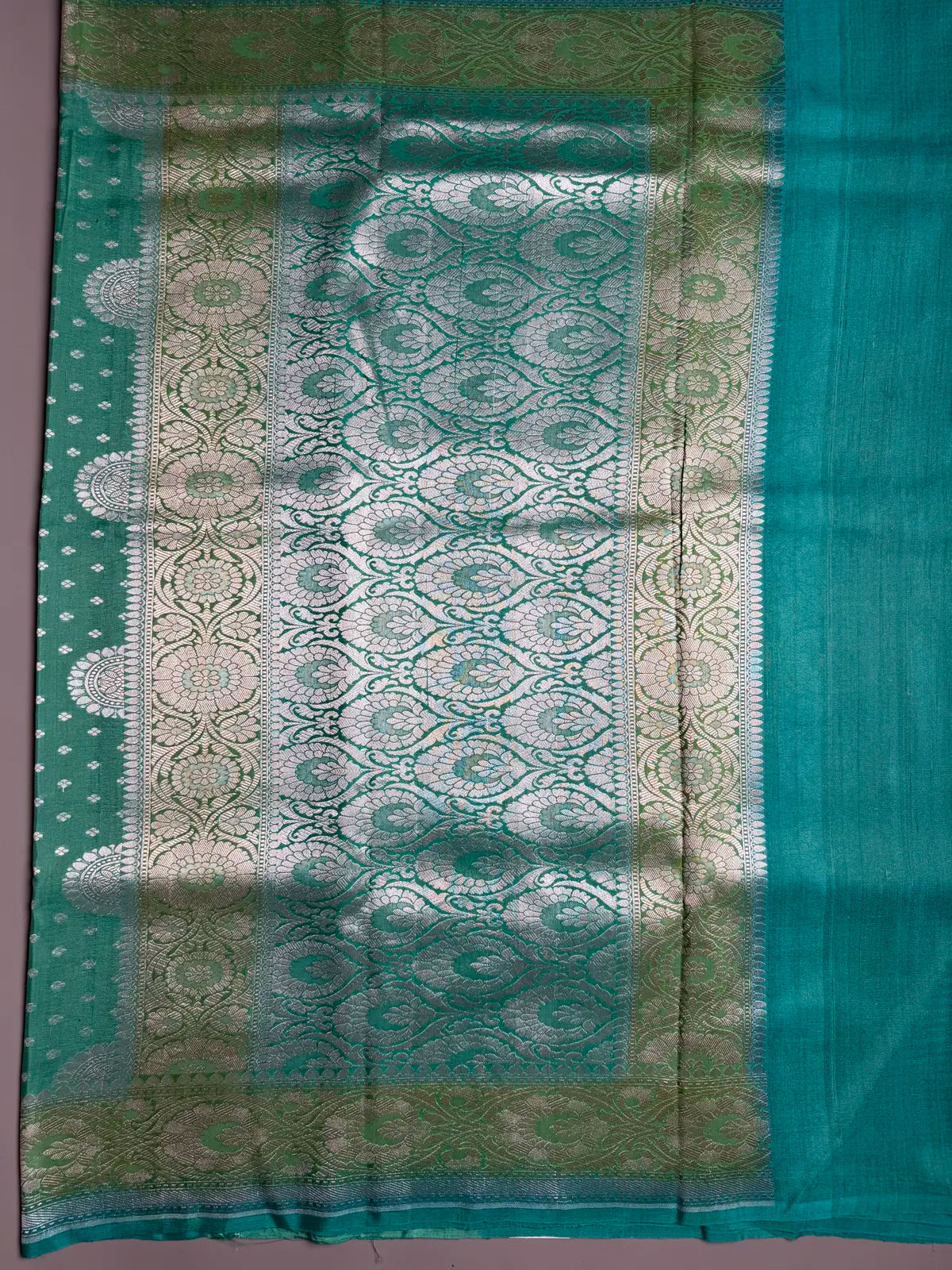 Pure Tussar Banarasi Georgette Saree with Pure Zari