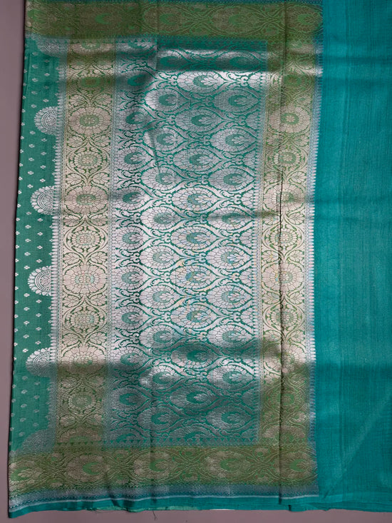 Pure Tussar Banarasi Georgette Saree with Pure Zari