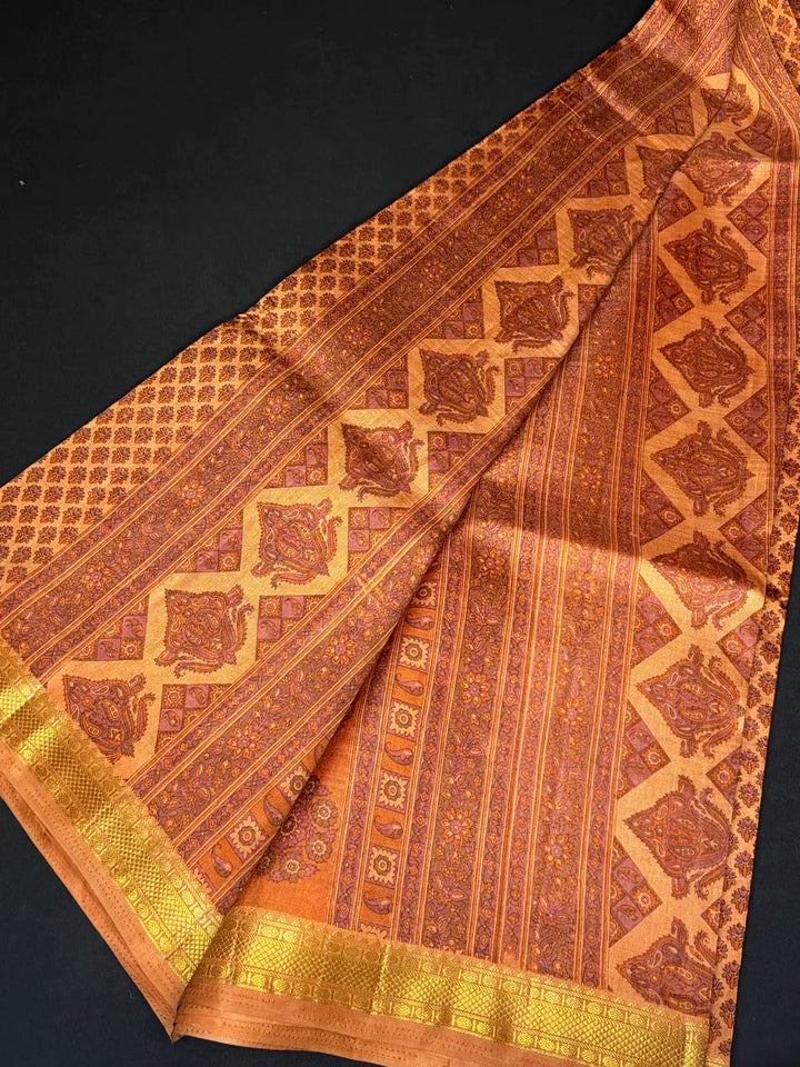 Dupion silk orange 