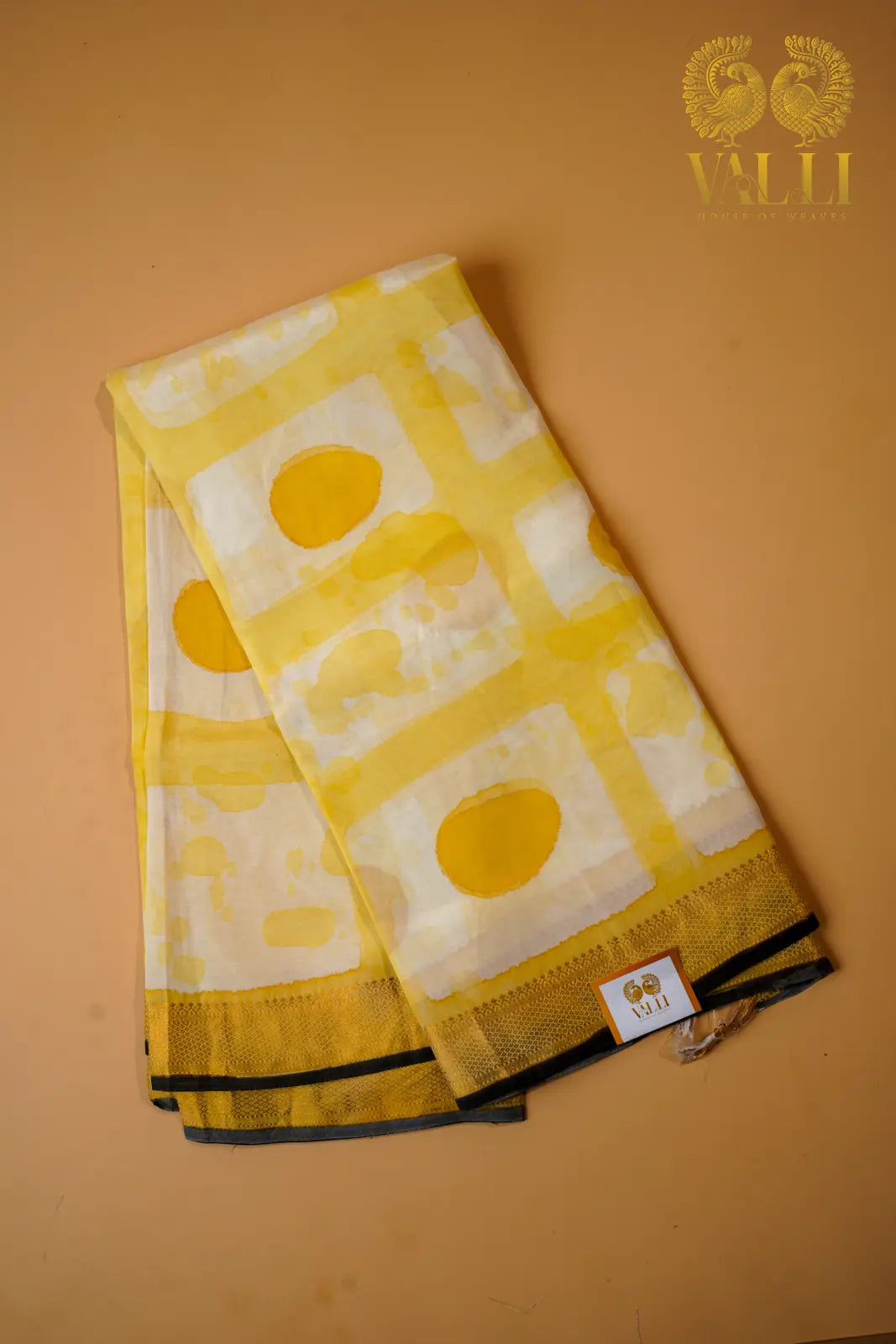 Sunshine Yellow Handloom Saree with Zari Border