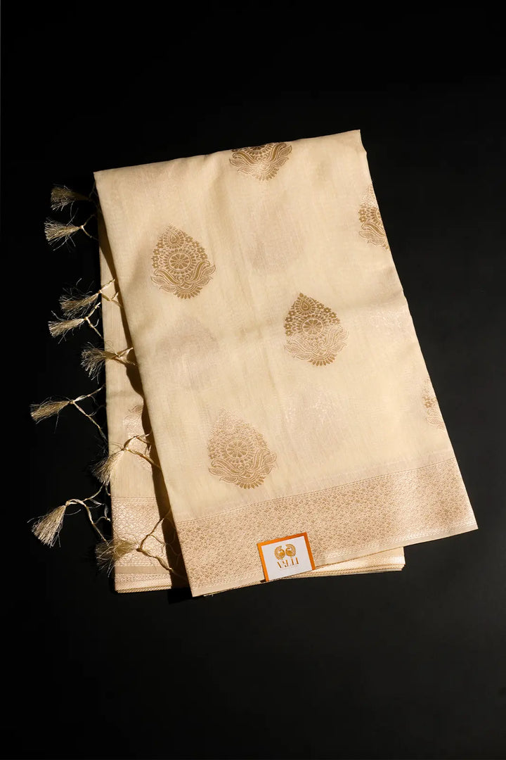 ivory banarasi cotton 
