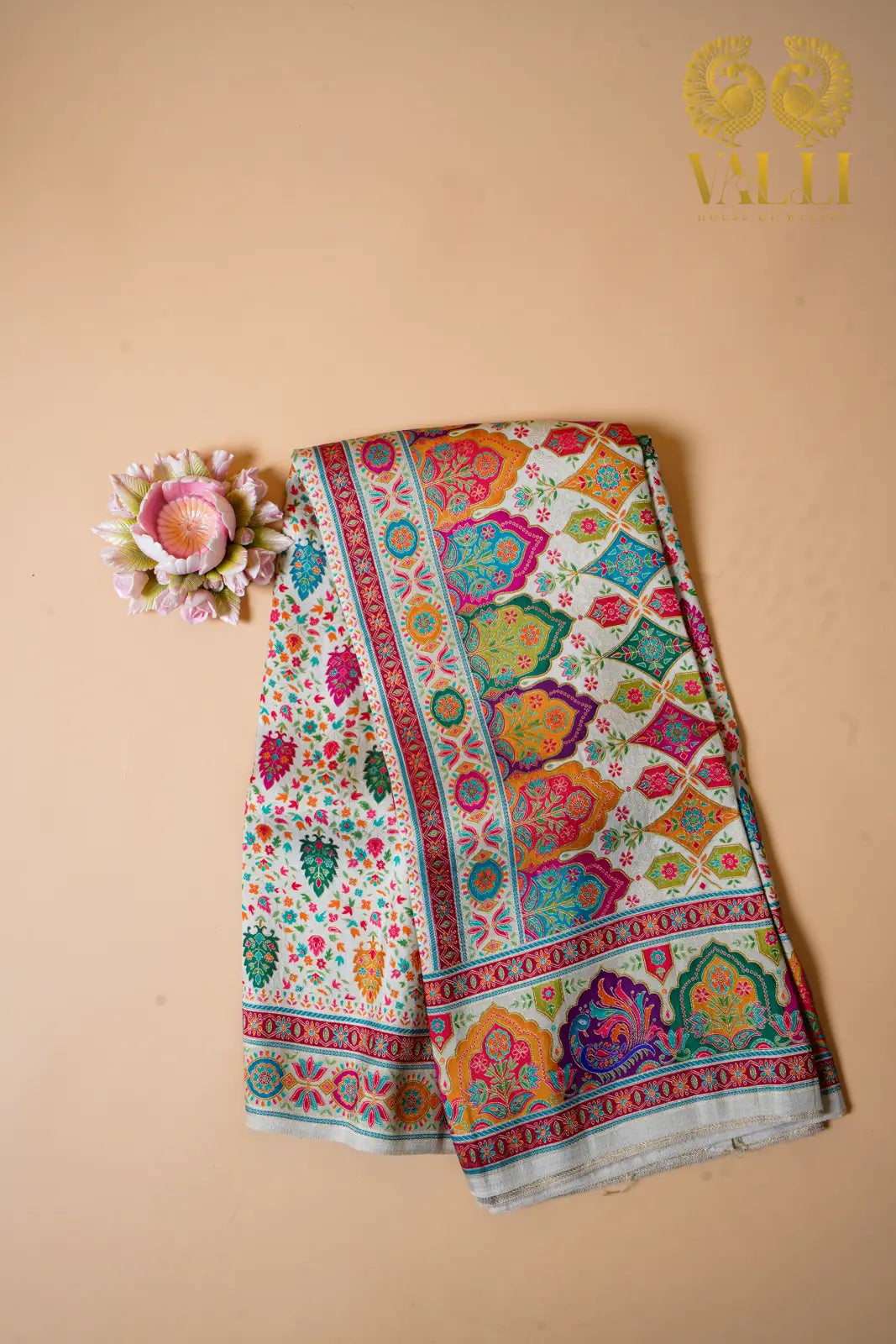 Pashmina Silk Saree with Kani Weave Butti Blouse