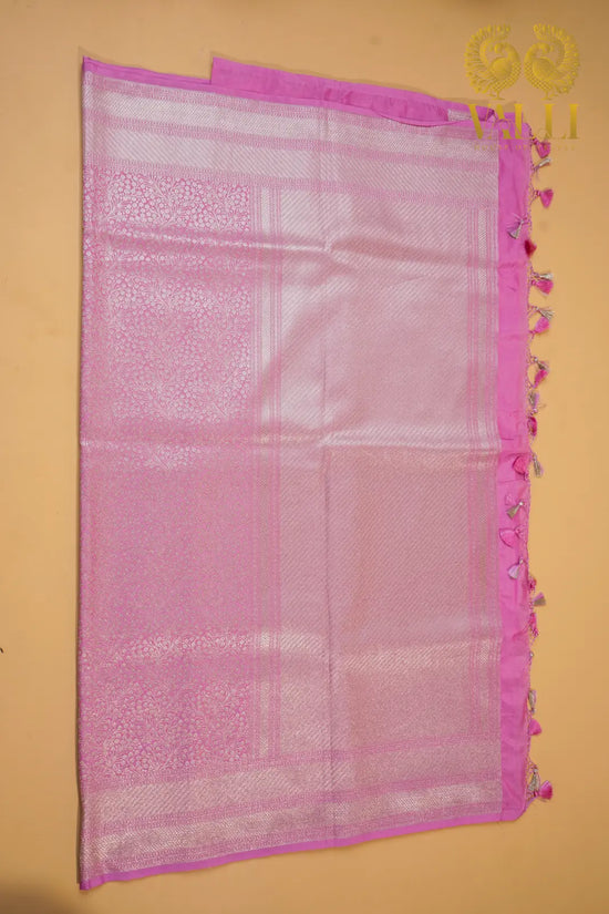 Banarasi Silver Zari Brocade Saree