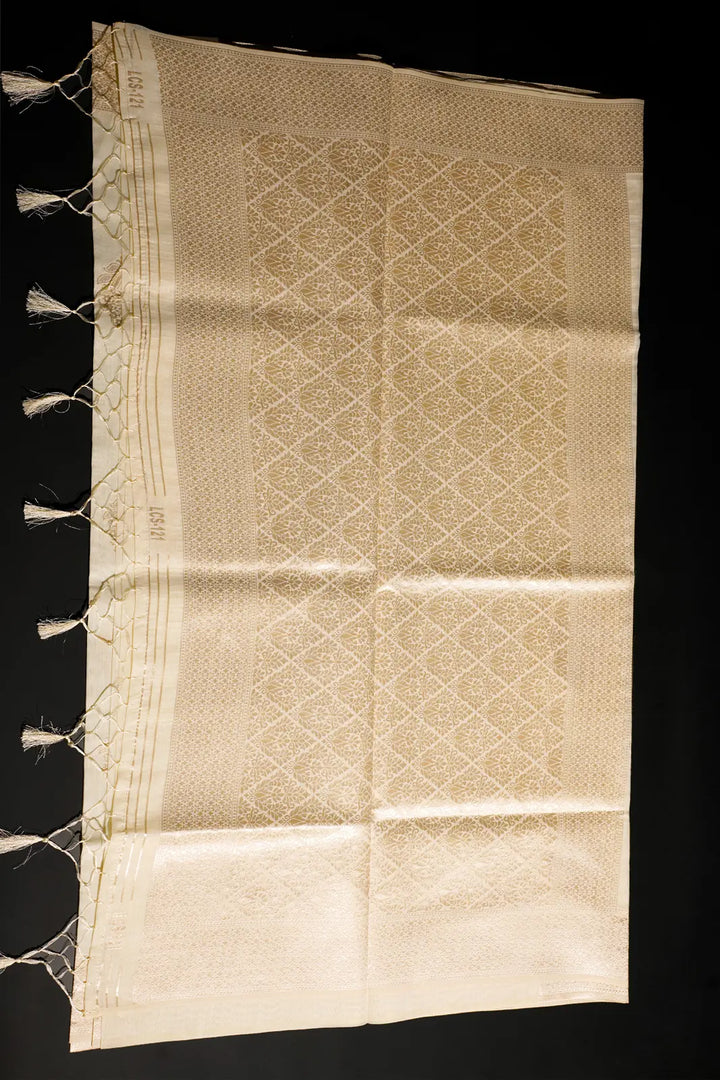 ivory banarasi cotton 