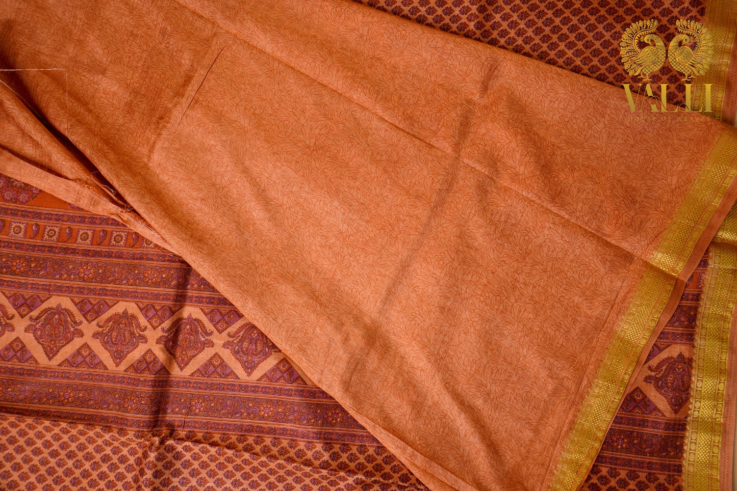 Dupion silk orange