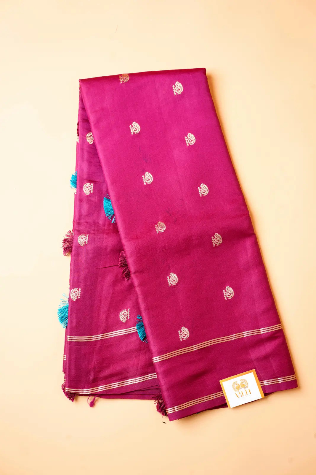 Soft silk peacock plum pink + Rama blue 