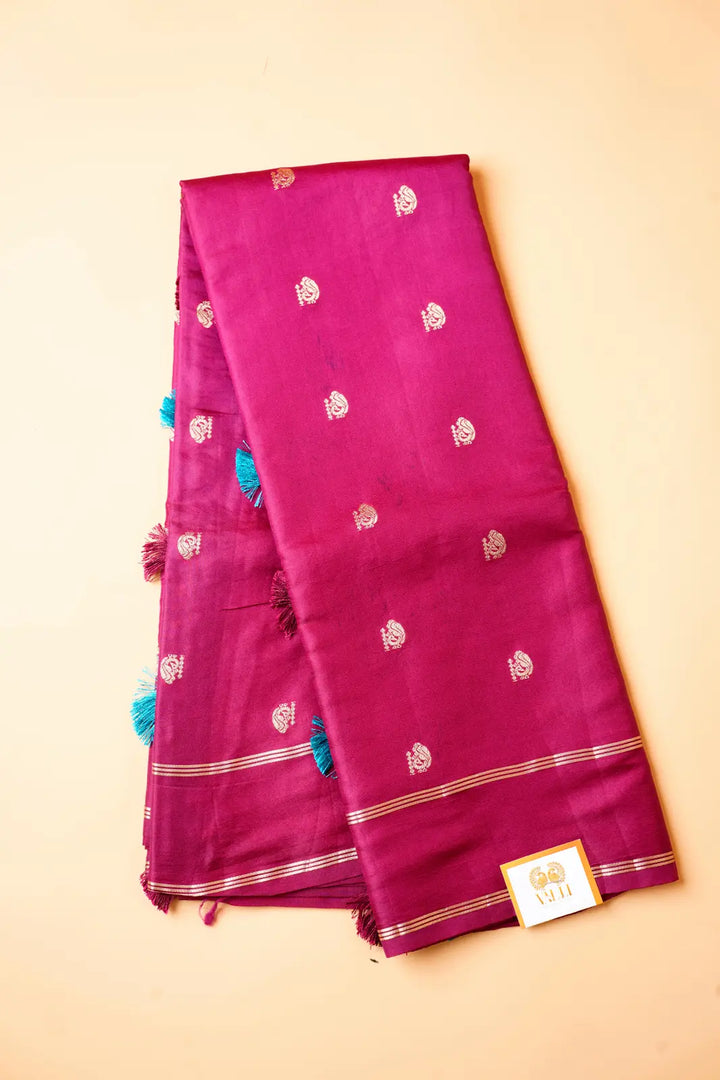 Soft silk peacock plum pink + Rama blue 