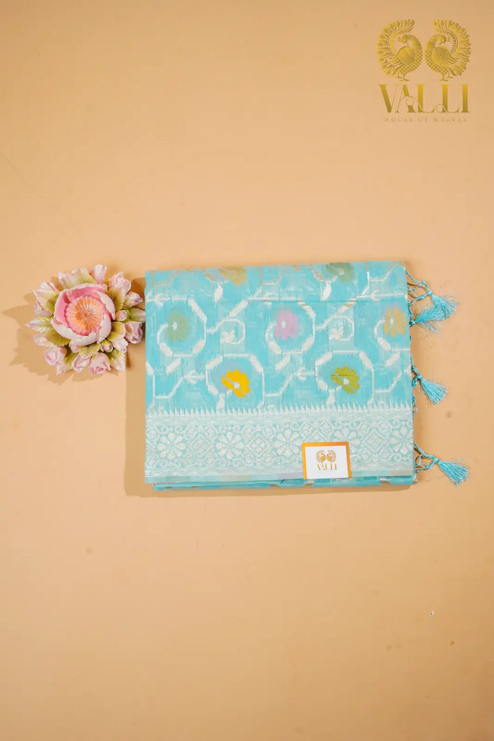  Banarasi cotton Jaamdani Meenakari saree