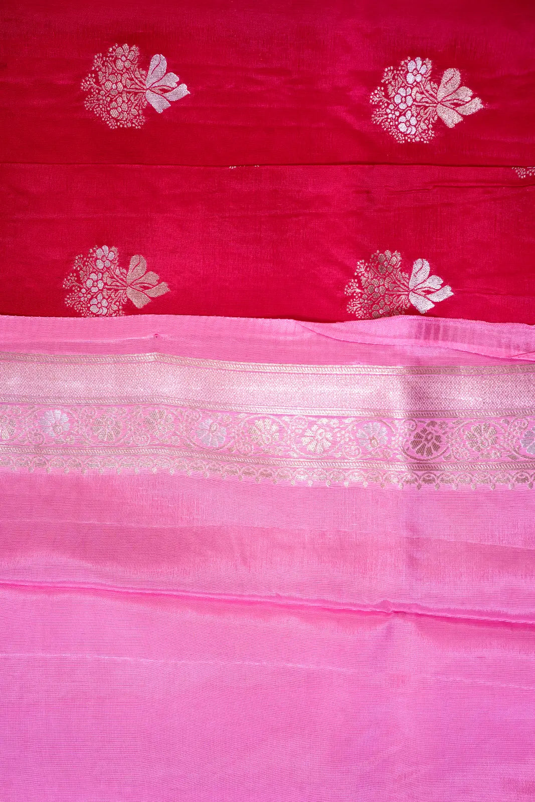 Rose mint Banarasi silk saree