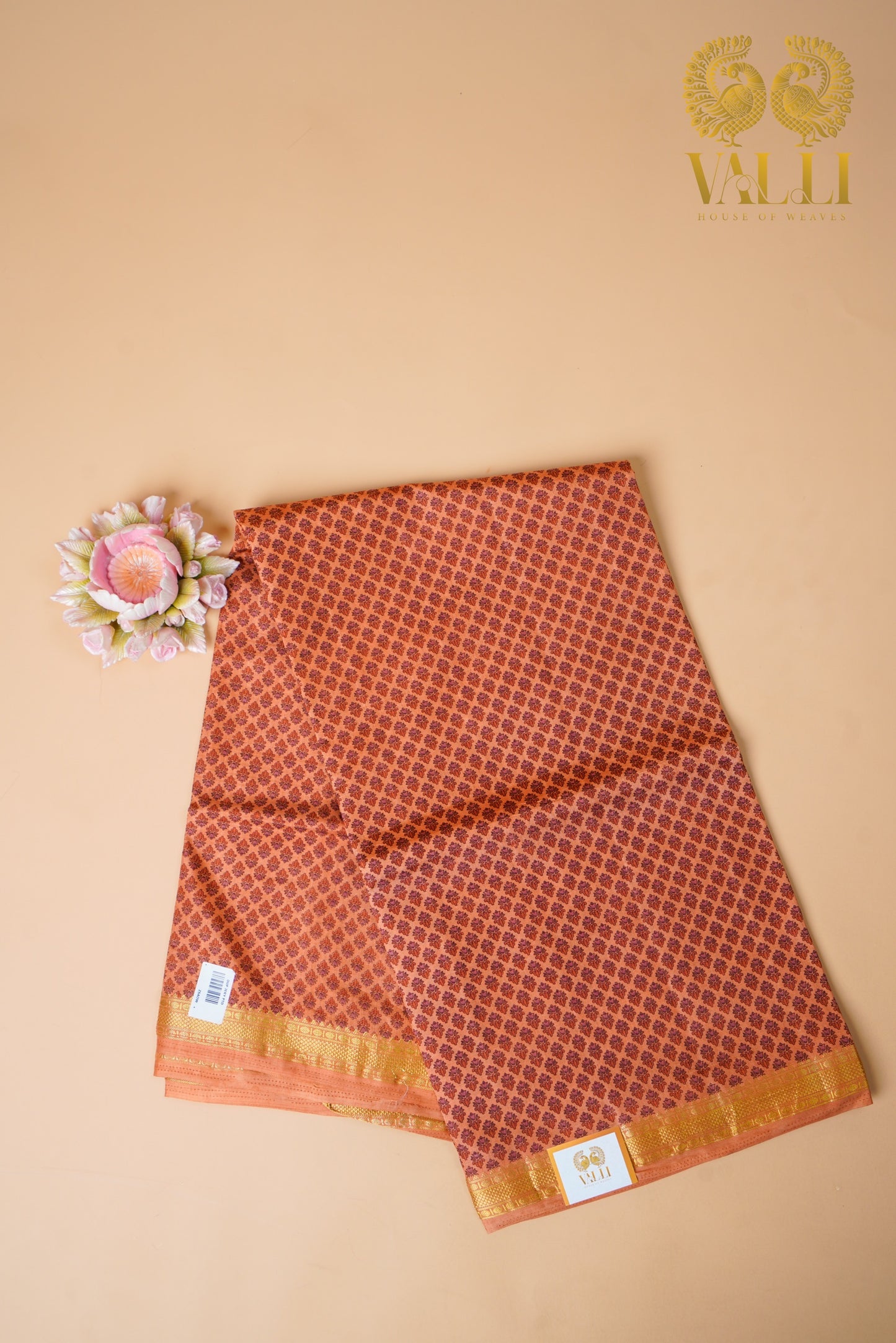 Dupion silk orange