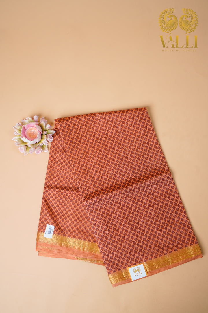 Dupion silk orange