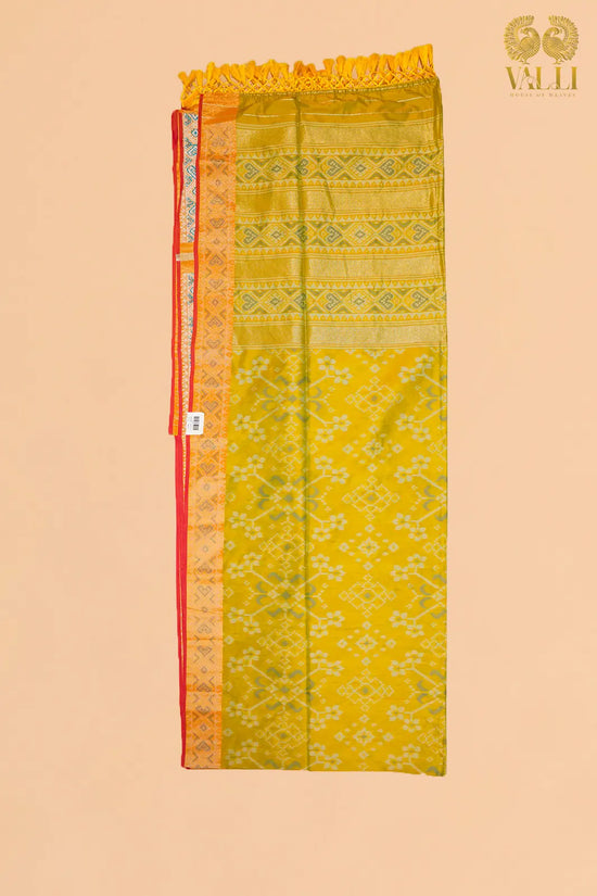 Mehendi green Semi Patola Saree