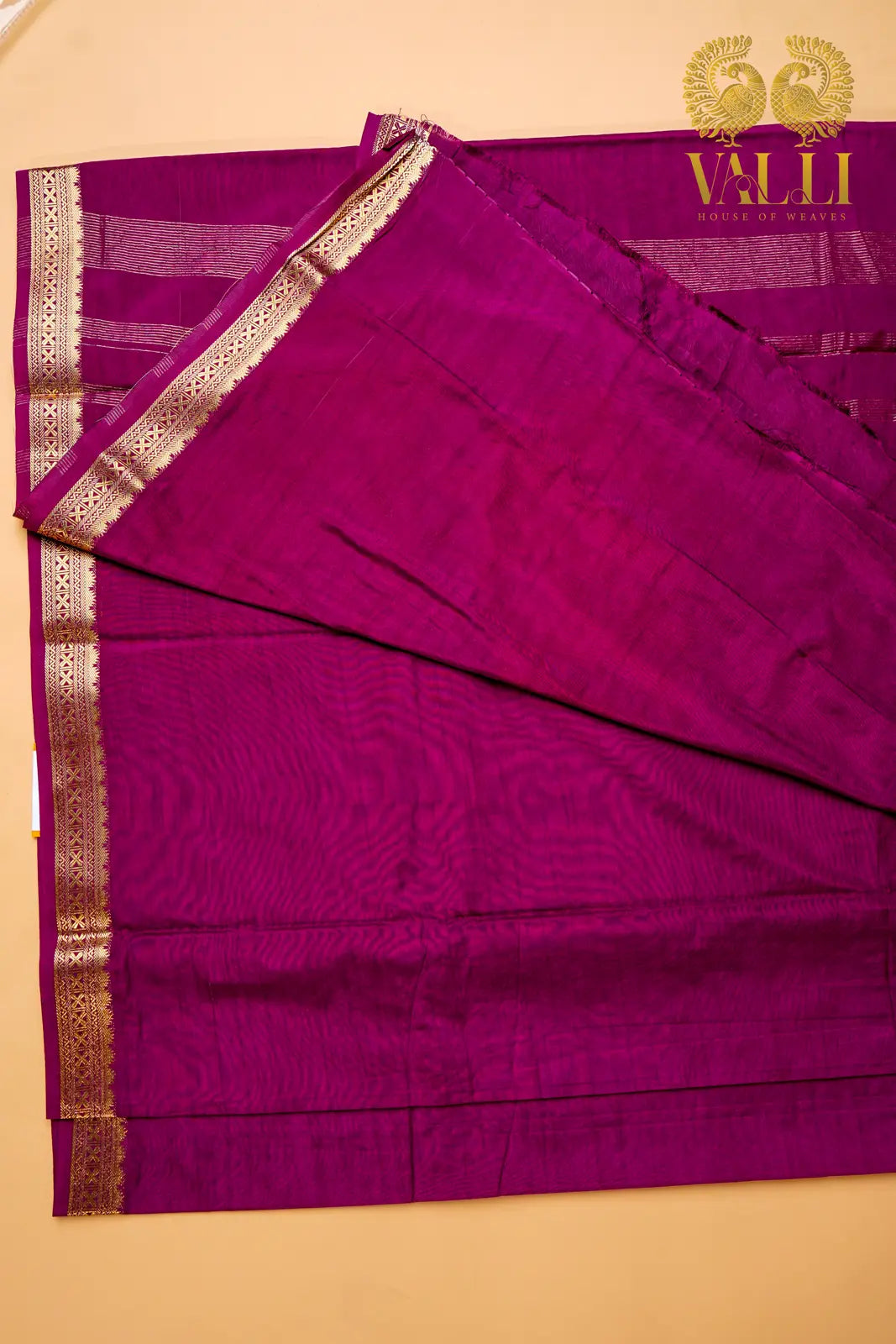 Lush Pink Semi Crepe Silk Saree with Half-Inch Zari Border
