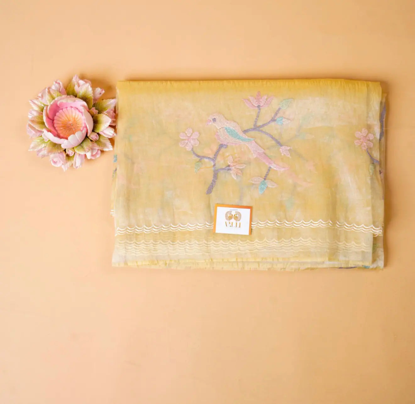 Golden – Tissue Organza Saree