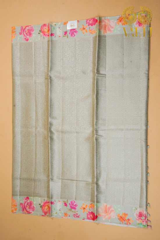 Brocade tussar silk pastel pink 